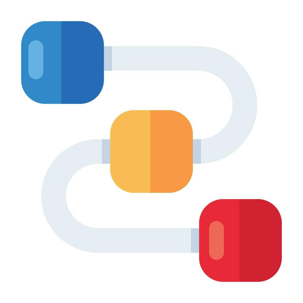 Conceptual flat design icon of hierarchy vector