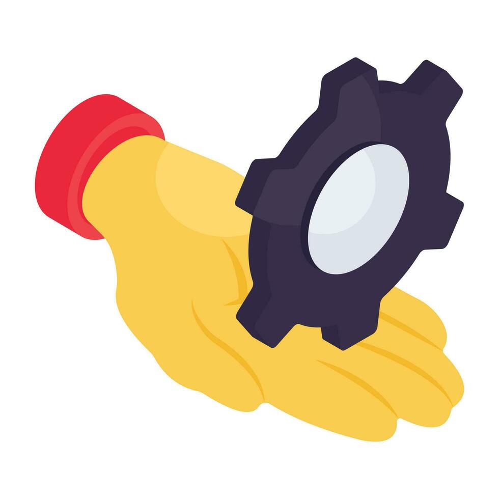 Gear icon, editable vector