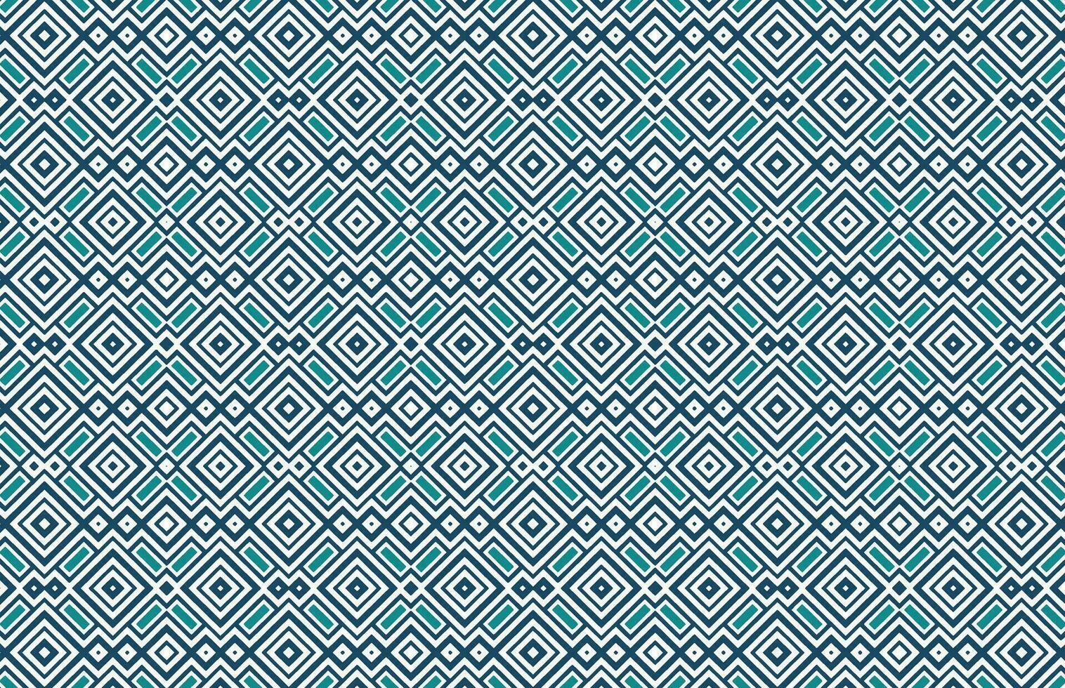 Blue and green triangle fabric pattern vector