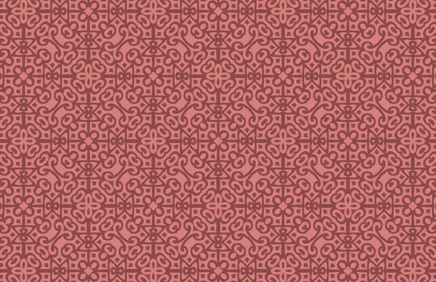 Red floral fabric design pattern vector