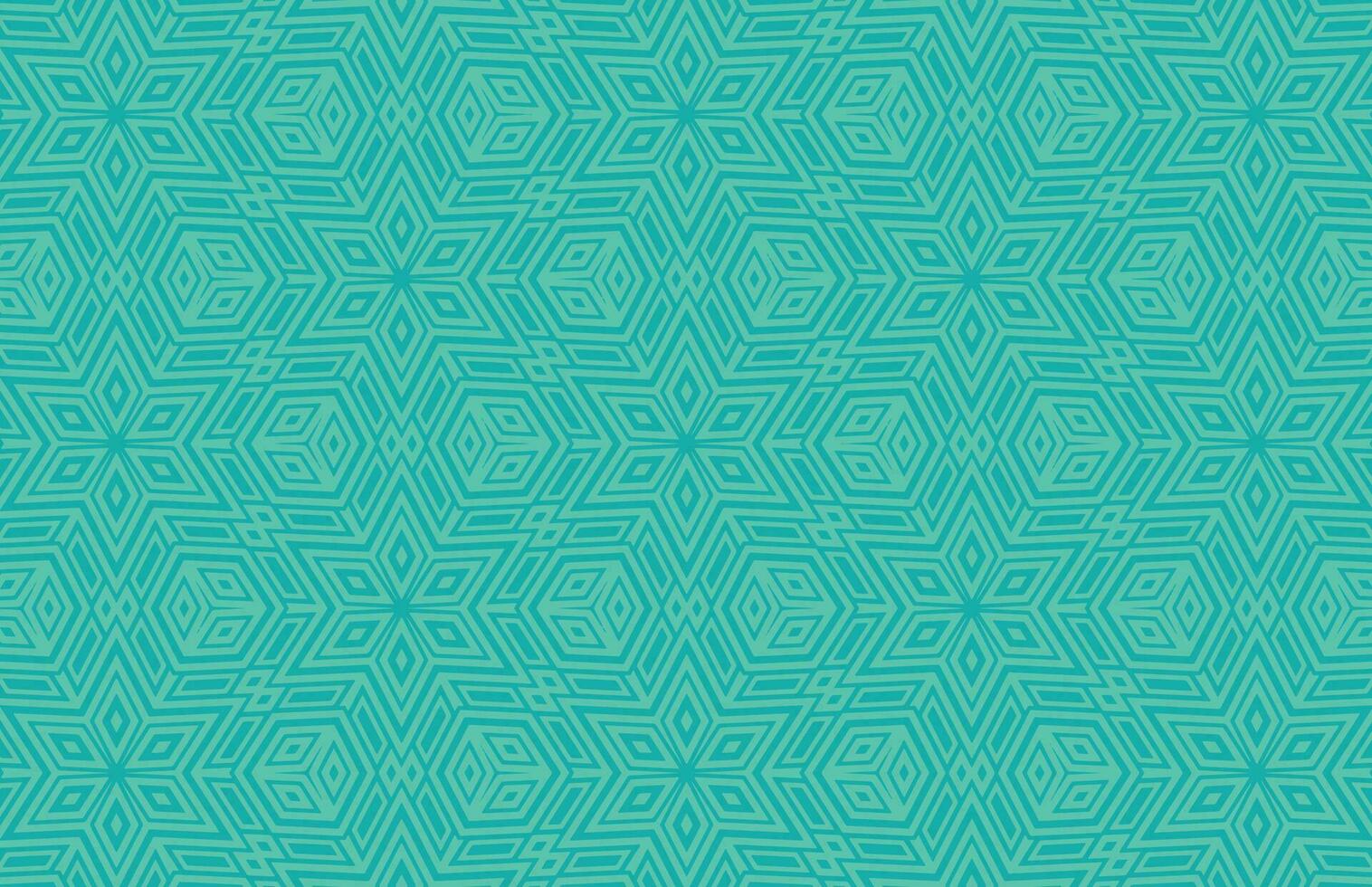 Geometric green fabric pattern vector