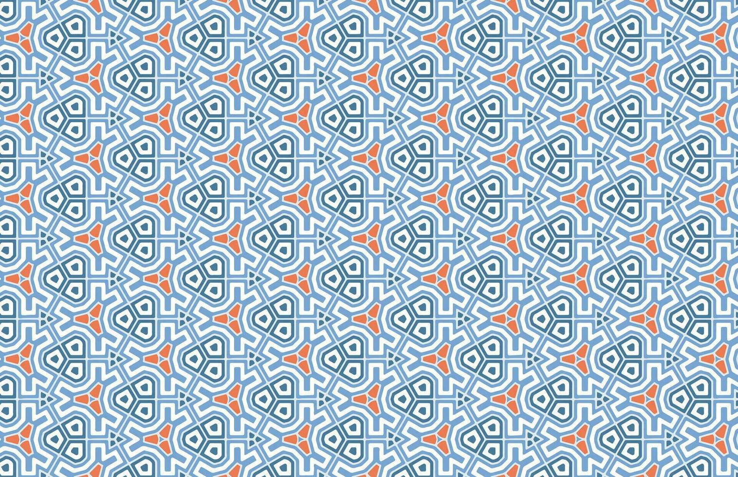 Blue and orange color hexagonal design pattern vector