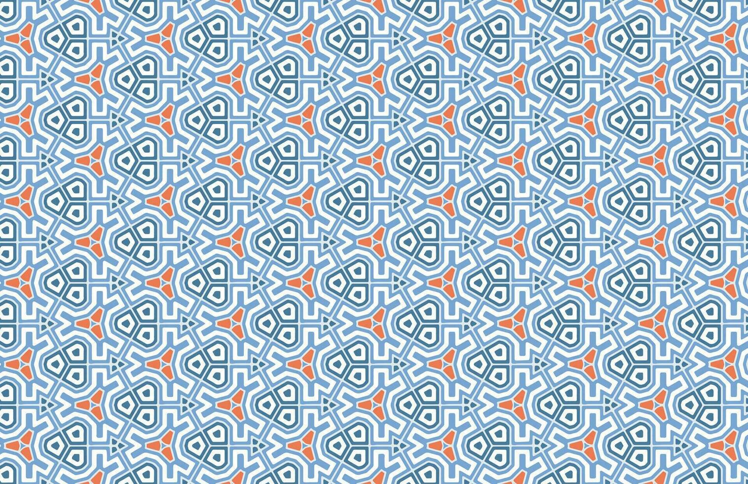 Blue and orange color hexagonal design pattern vector