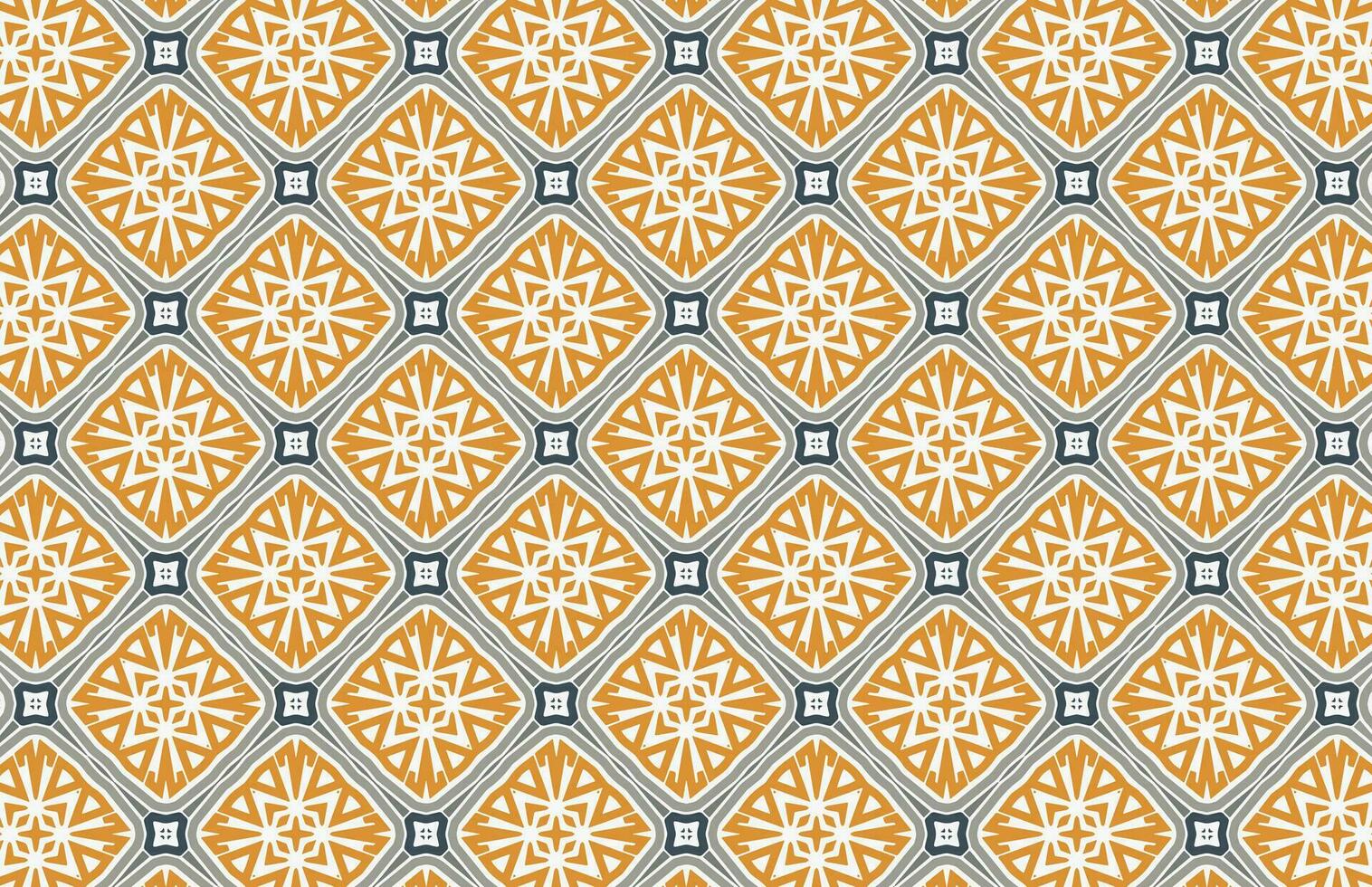 Yellow and gray tribal textile fabric pattern vector