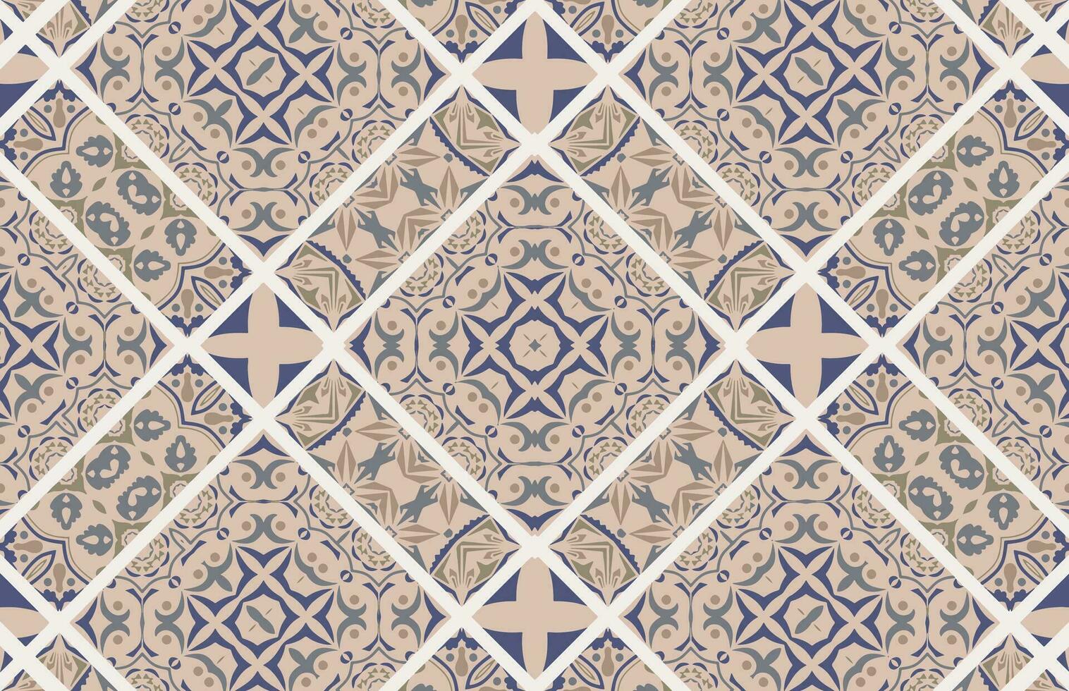 Colorful carpet and fabric design pattern vector