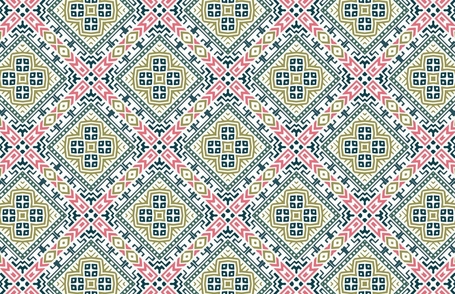 Colorful squre fabric design pattern vector