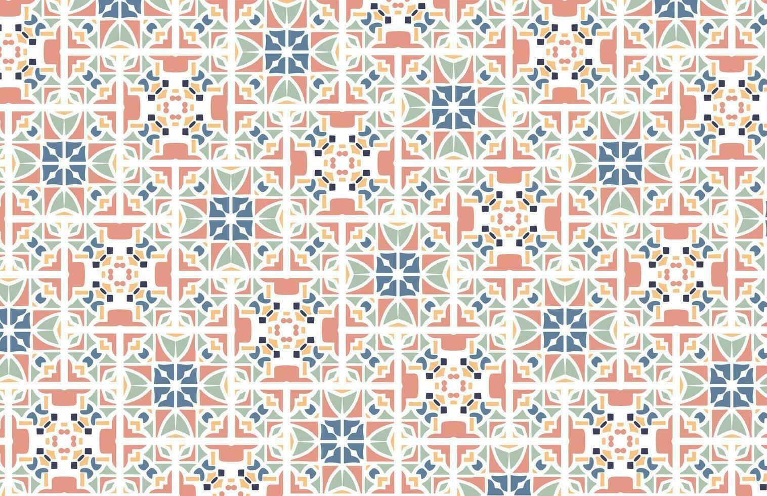Moroccan vintage colorful flooring tile pattern vector