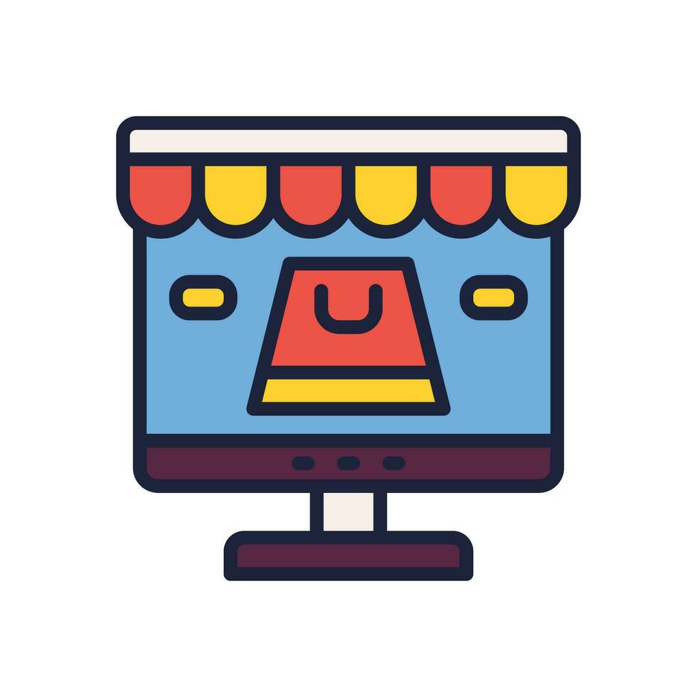 online shop icon. vector dual tone icon for your website, mobile, presentation, and logo design.