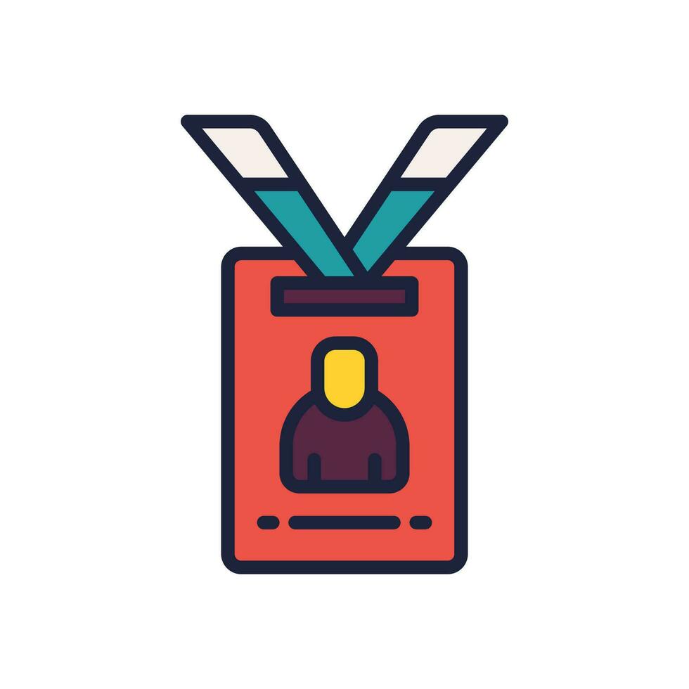 id card icon. vector filled color icon for your website, mobile, presentation, and logo design.