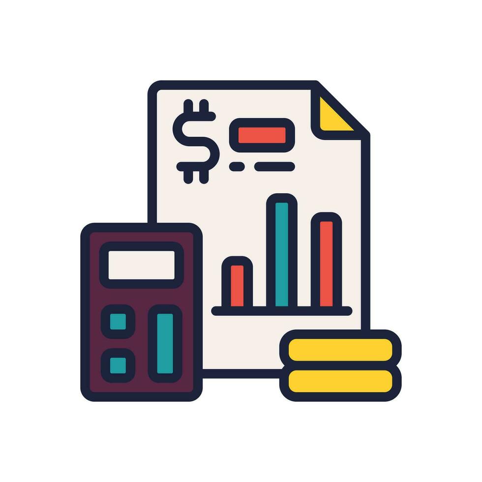 calculation icon. vector filled color icon for your website, mobile, presentation, and logo design.