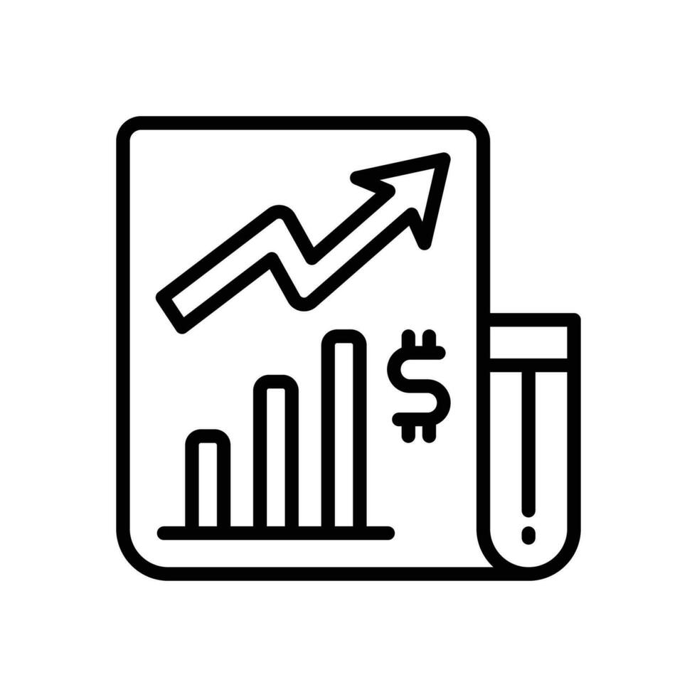 trading report icon. vector line icon for your website, mobile, presentation, and logo design.