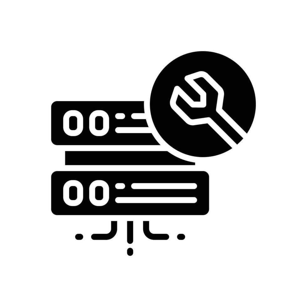 server setting icon. vector glyph icon for your website, mobile, presentation, and logo design.