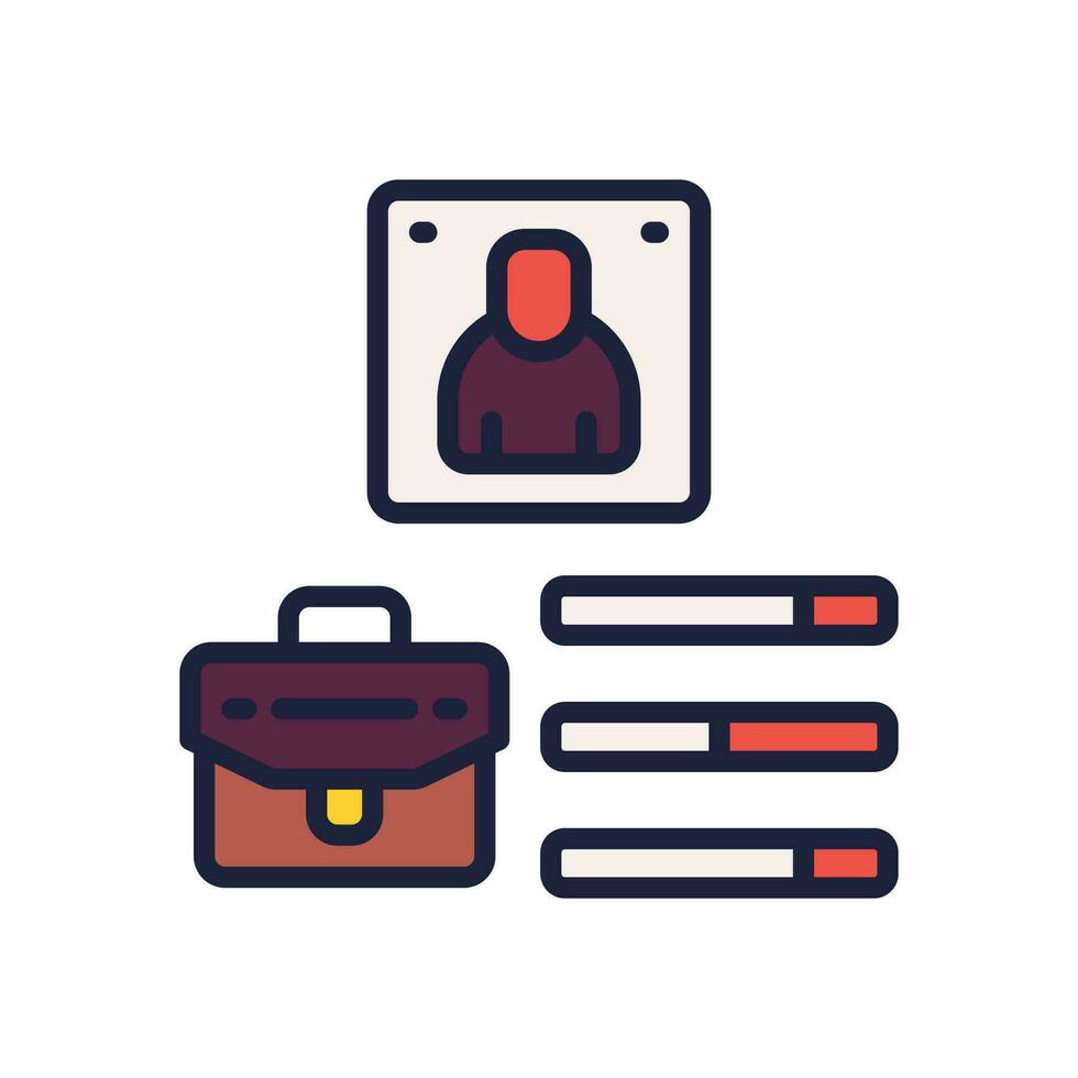 employee skill icon. vector filled color icon for your website, mobile, presentation, and logo design.