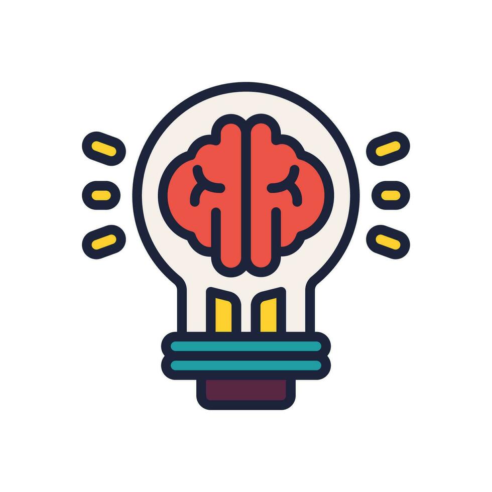 idea icon. vector filled color icon for your website, mobile, presentation, and logo design.