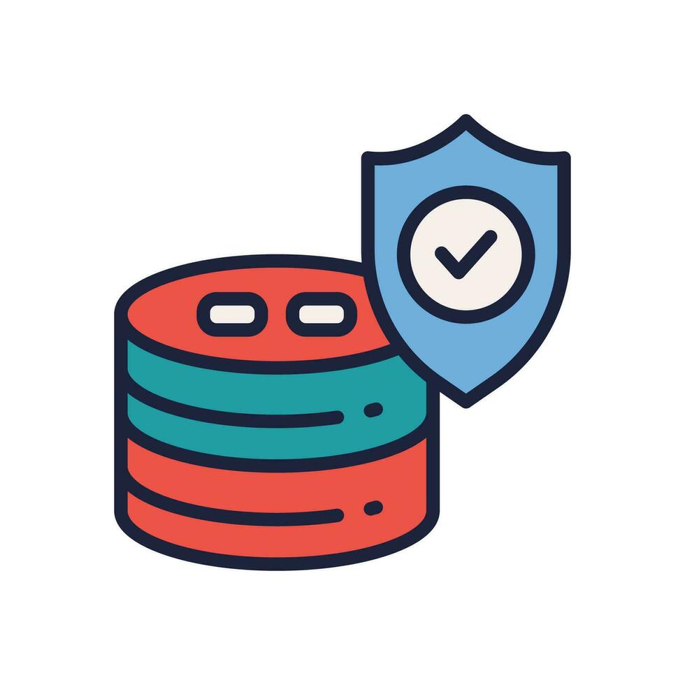 database icon. vector filled color icon for your website, mobile, presentation, and logo design.