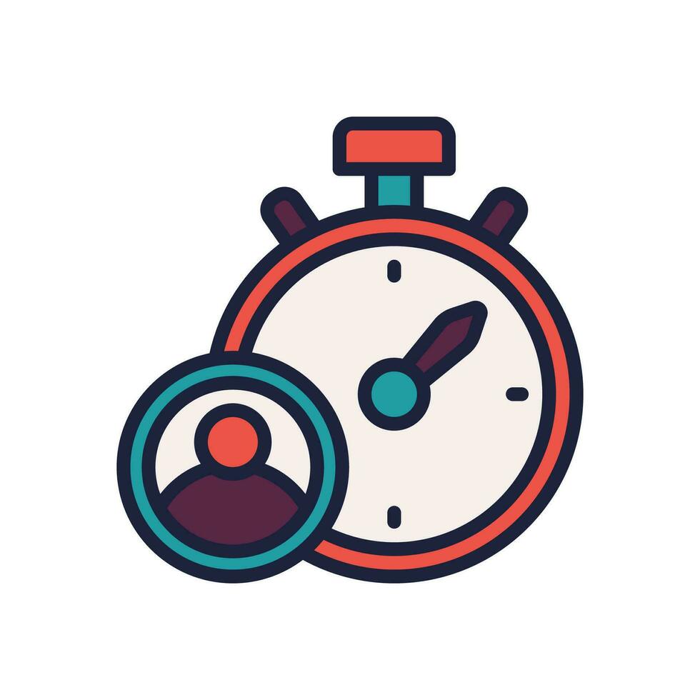 stopwatch icon. vector filled color icon for your website, mobile, presentation, and logo design.