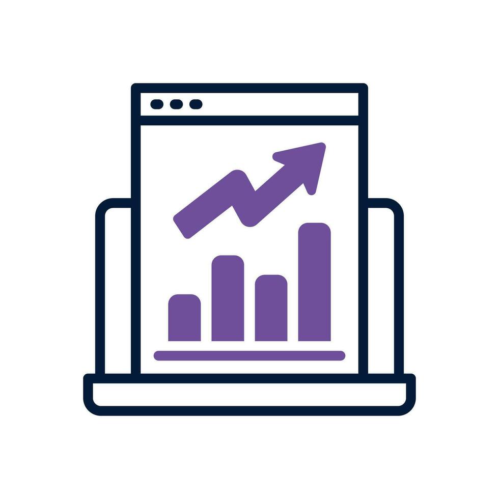 market analysis icon. vector dual tone icon for your website, mobile, presentation, and logo design.