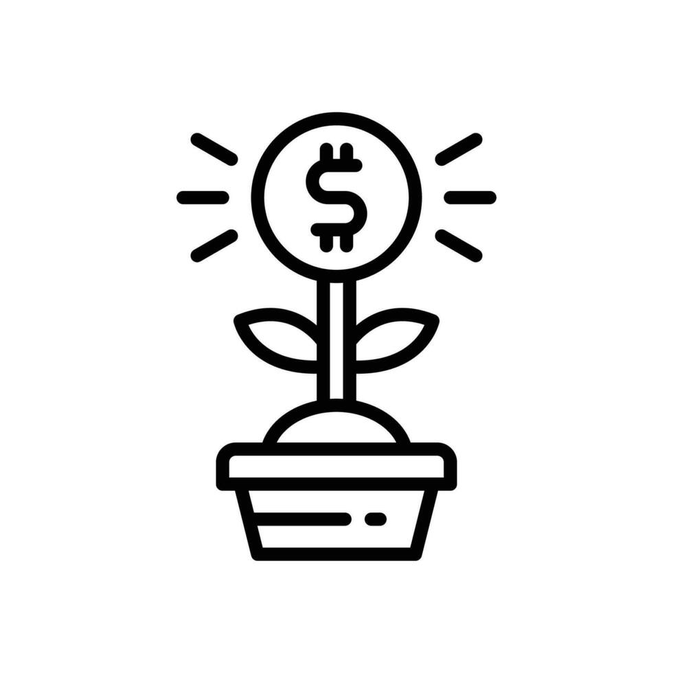 growth icon. vector line icon for your website, mobile, presentation, and logo design.