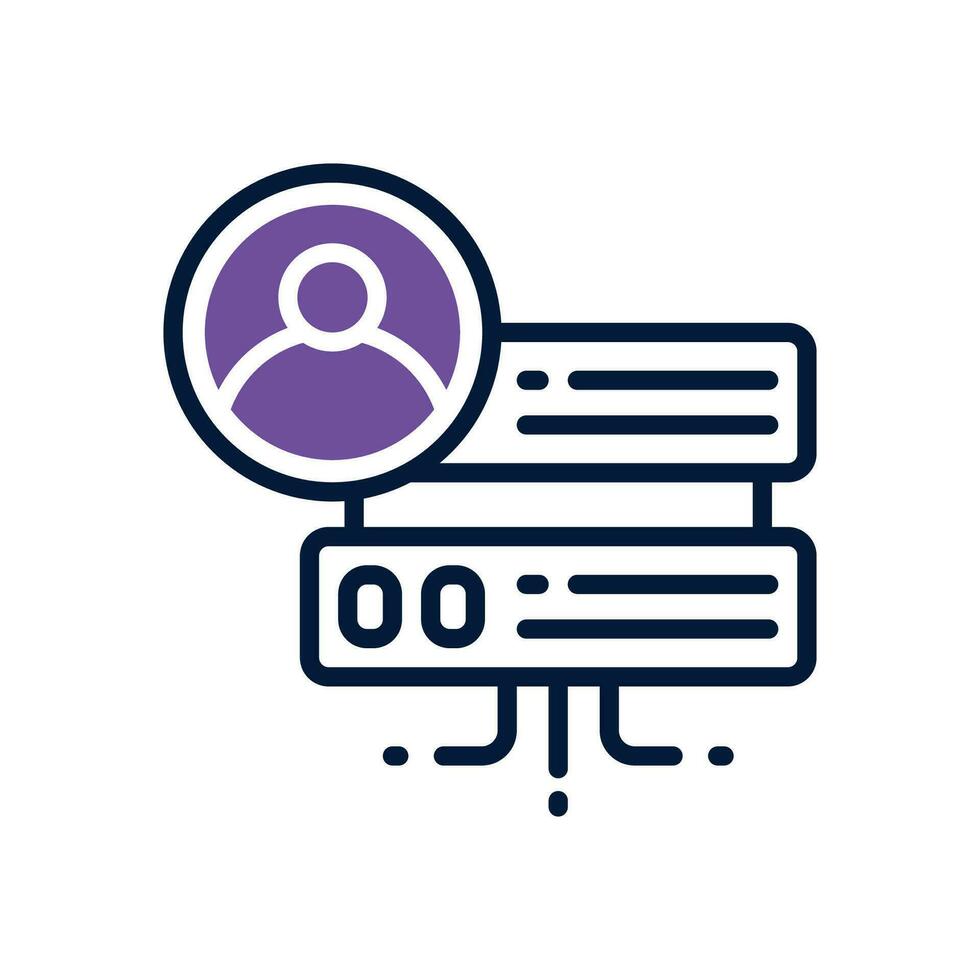 server admin icon. vector dual tone icon for your website, mobile, presentation, and logo design.