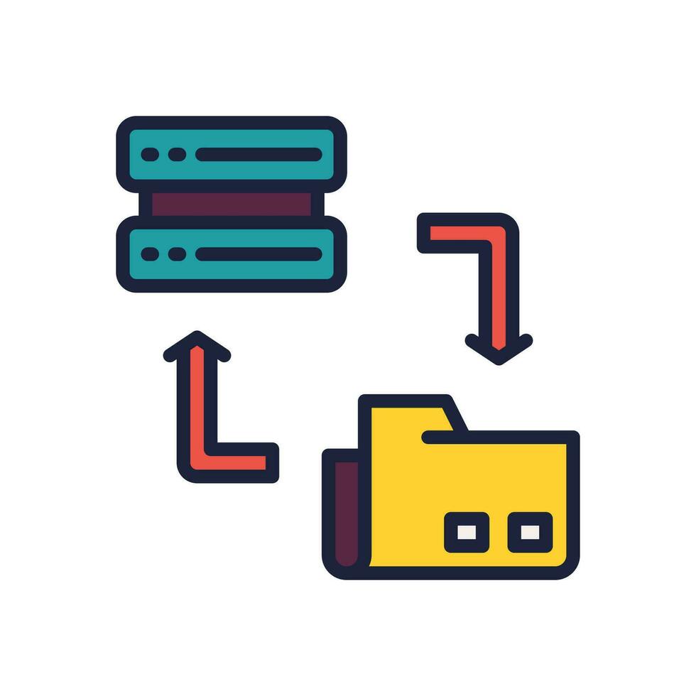 backup icon. vector filled color icon for your website, mobile, presentation, and logo design.