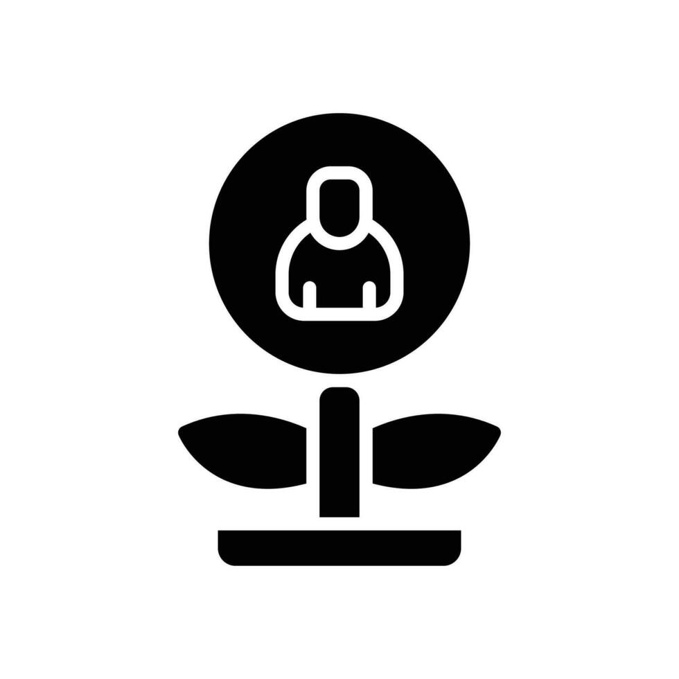 growth icon. vector glyph icon for your website, mobile, presentation, and logo design.