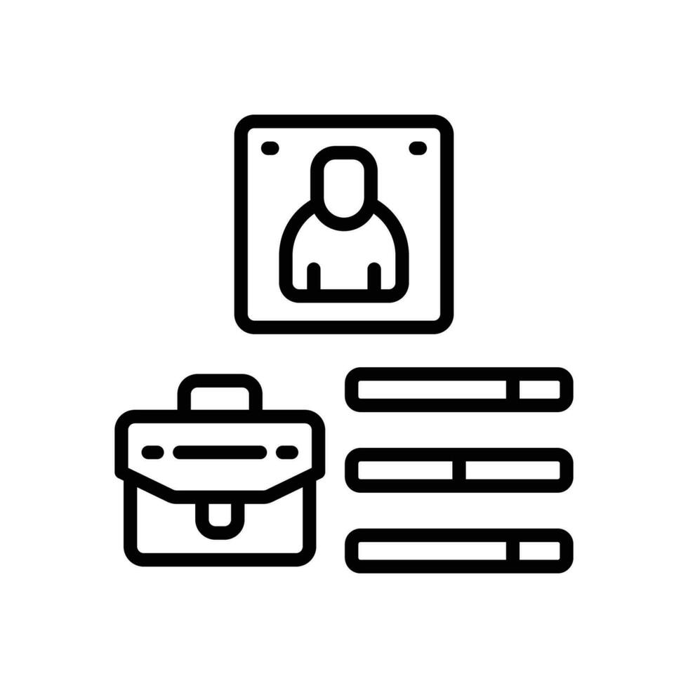 employee skill icon. vector line icon for your website, mobile, presentation, and logo design.