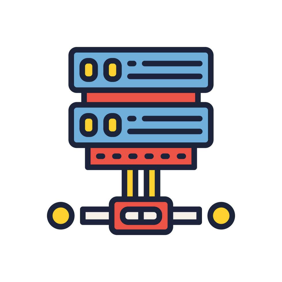 hosting icon. vector filled color icon for your website, mobile, presentation, and logo design.