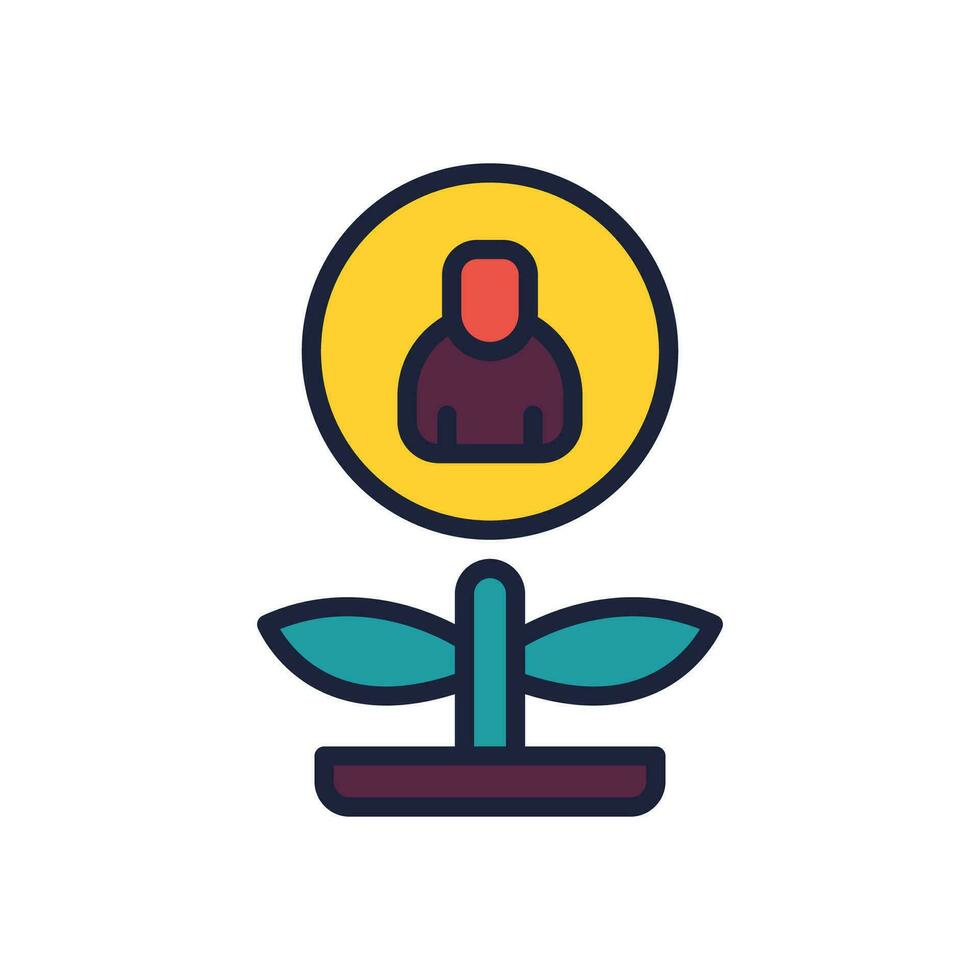 growth icon. vector filled color icon for your website, mobile, presentation, and logo design.