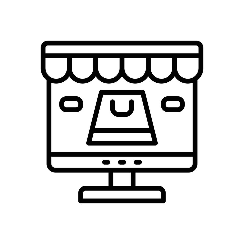 online shop icon. vector line icon for your website, mobile, presentation, and logo design.