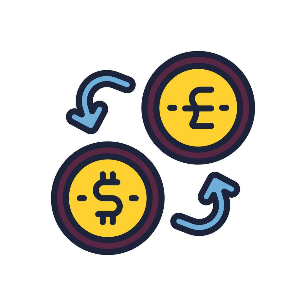 exchange icon. vector filled color icon for your website, mobile, presentation, and logo design.