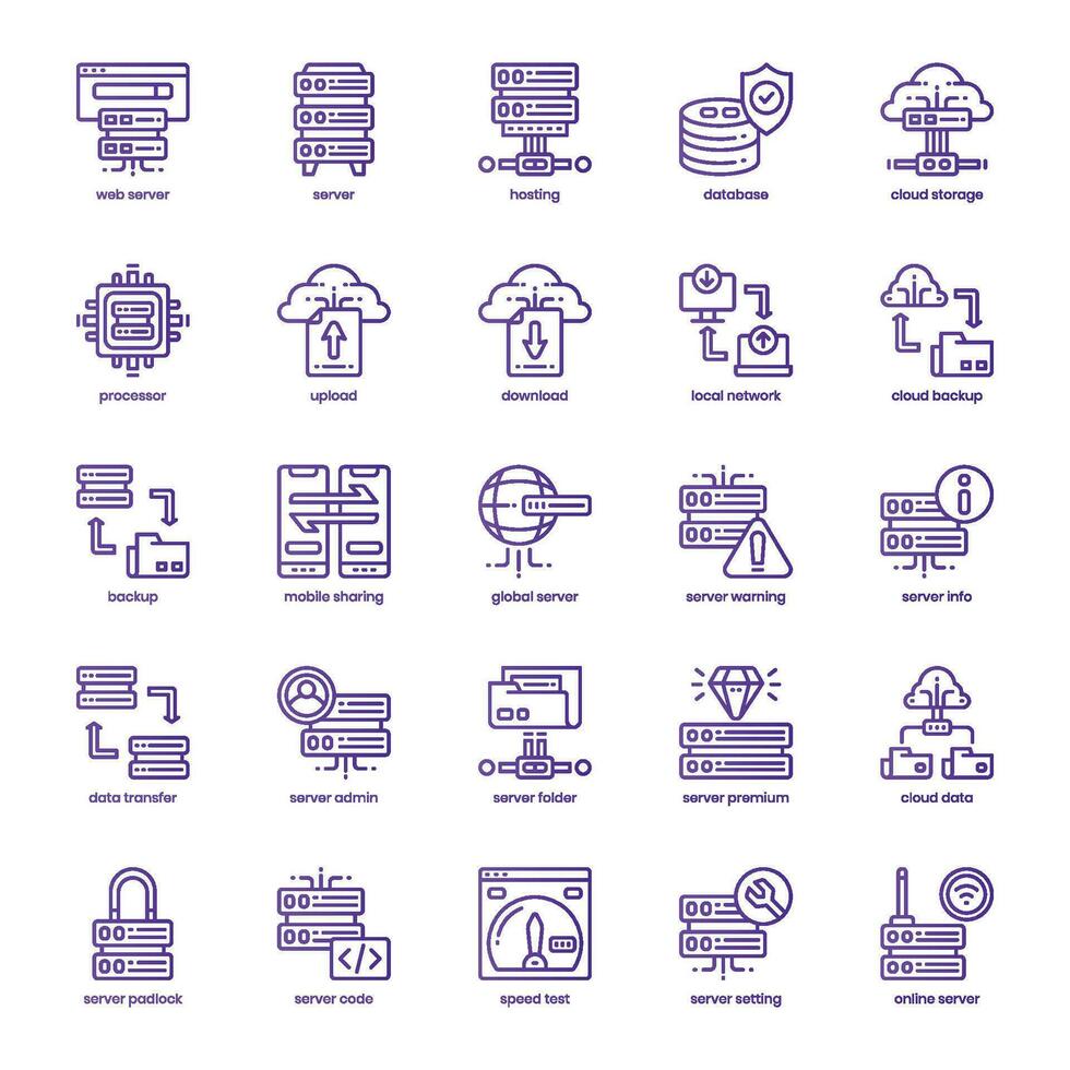 Web Server icon pack for your website design, logo, app, and user ...