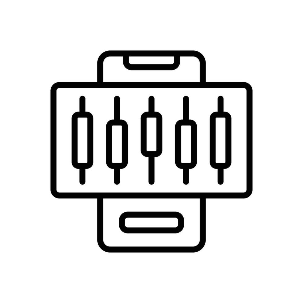 mobile trading icon. vector line icon for your website, mobile, presentation, and logo design.