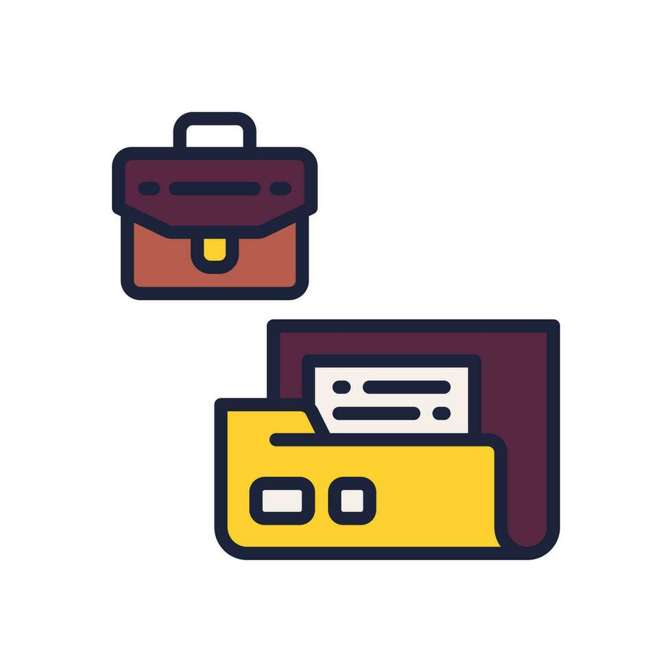 work file icon. vector filled color icon for your website, mobile, presentation, and logo design.