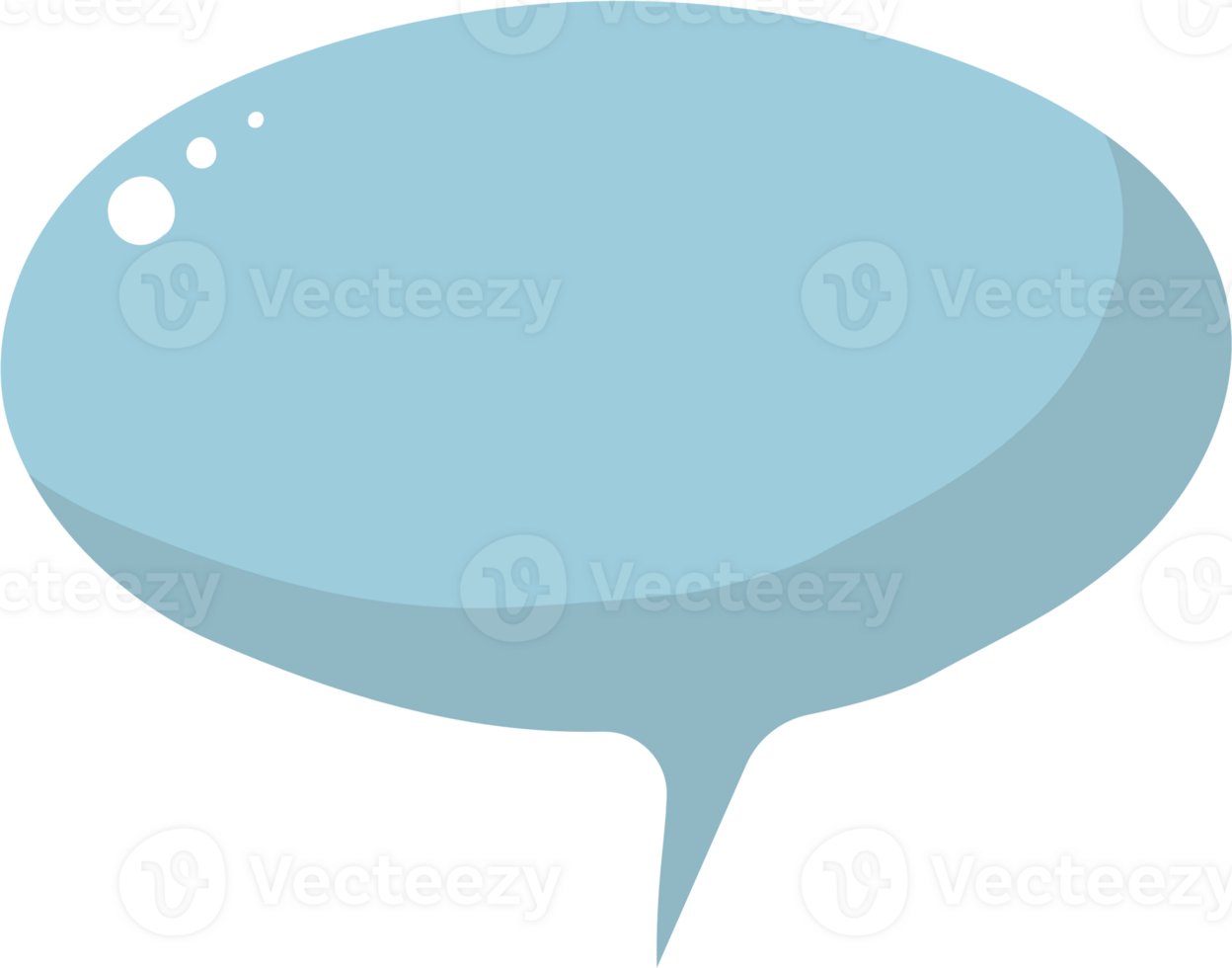 Colorful pastel blue color speech bubble balloon, icon sticker memo keyword planner text box banner, flat png transparent element design