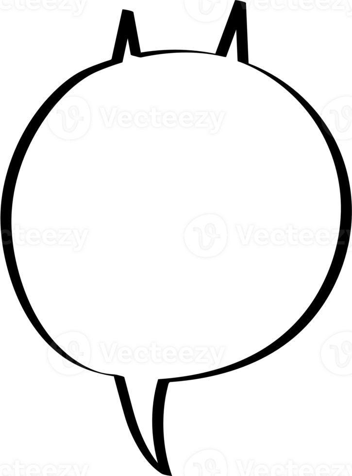 Cat Animal pet Black and white speech bubble balloon, icon sticker memo keyword planner text box banner, flat png transparent element design