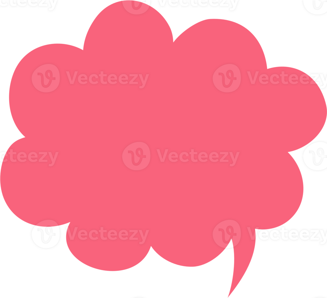Colorful pastel pink color speech bubble balloon, icon sticker memo keyword planner text box banner, flat png transparent element design
