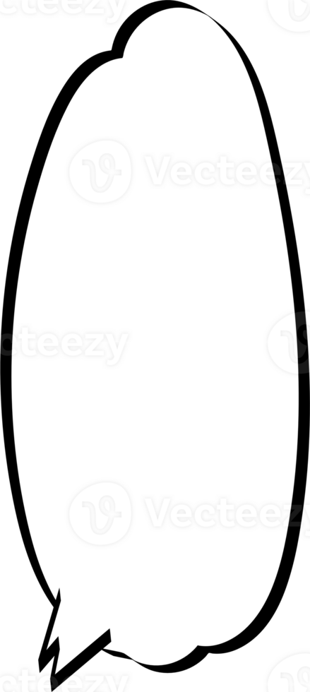Black and white speech bubble balloon, icon sticker memo keyword planner text box banner, flat png transparent element design