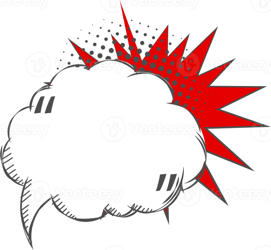 Black and white Pop art polka dots halftone speech bubble balloon with quotation marks icon sticker memo keyword planner text box banner, flat png transparent element design