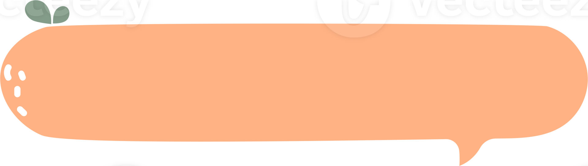 Orange Colorful pastel color speech bubble balloon, icon sticker memo keyword planner text box banner, flat png transparent element design