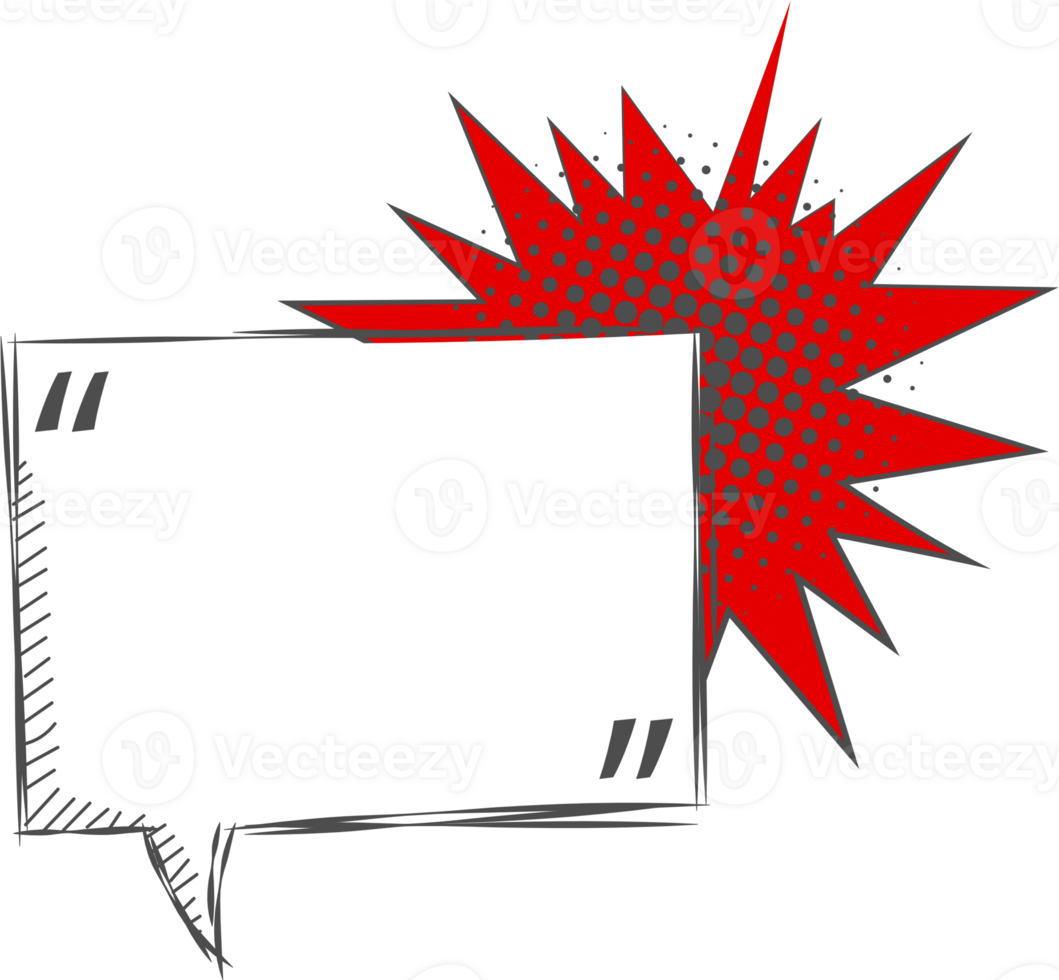 Black and white Pop art polka dots halftone speech bubble balloon with quotation marks icon sticker memo keyword planner text box banner, flat png transparent element design