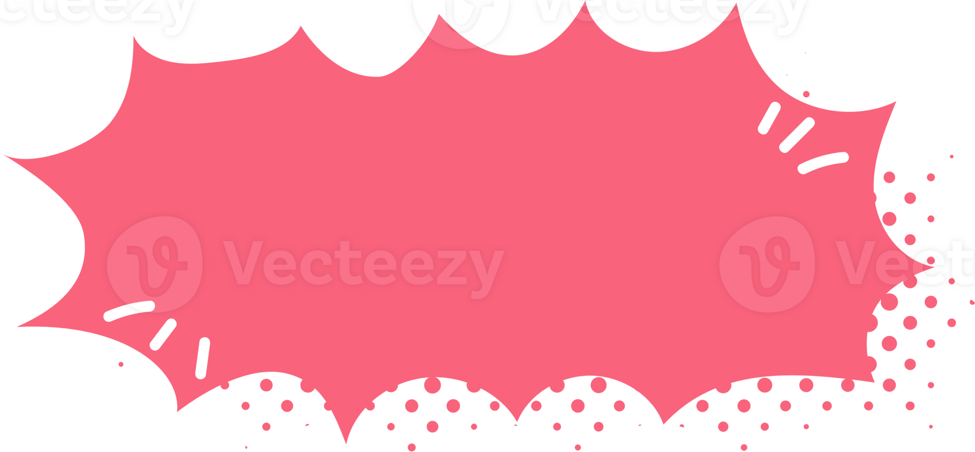 coloré pastel rose Couleur pop art polka points demi-teinte discours bulle ballon icône autocollant note mot-clé planificateur texte boîte bannière, plat png transparent élément conception