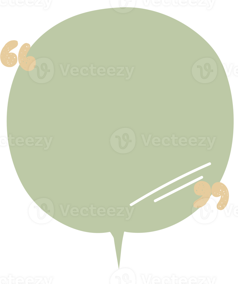 Colorful pastel green color speech bubble balloon with quotation marks, icon sticker memo keyword planner text box banner, flat png transparent element design