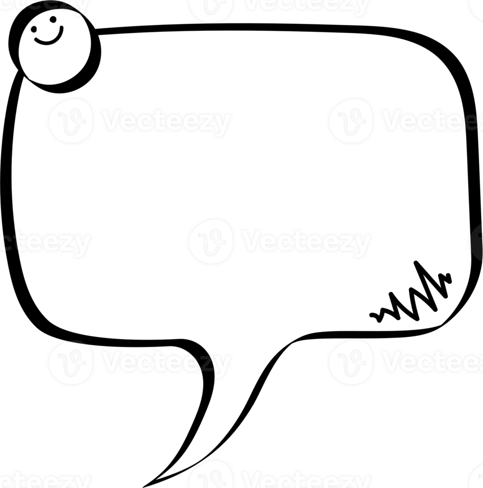 Black and white speech bubble balloon, icon sticker memo keyword planner text box banner, flat png transparent element design