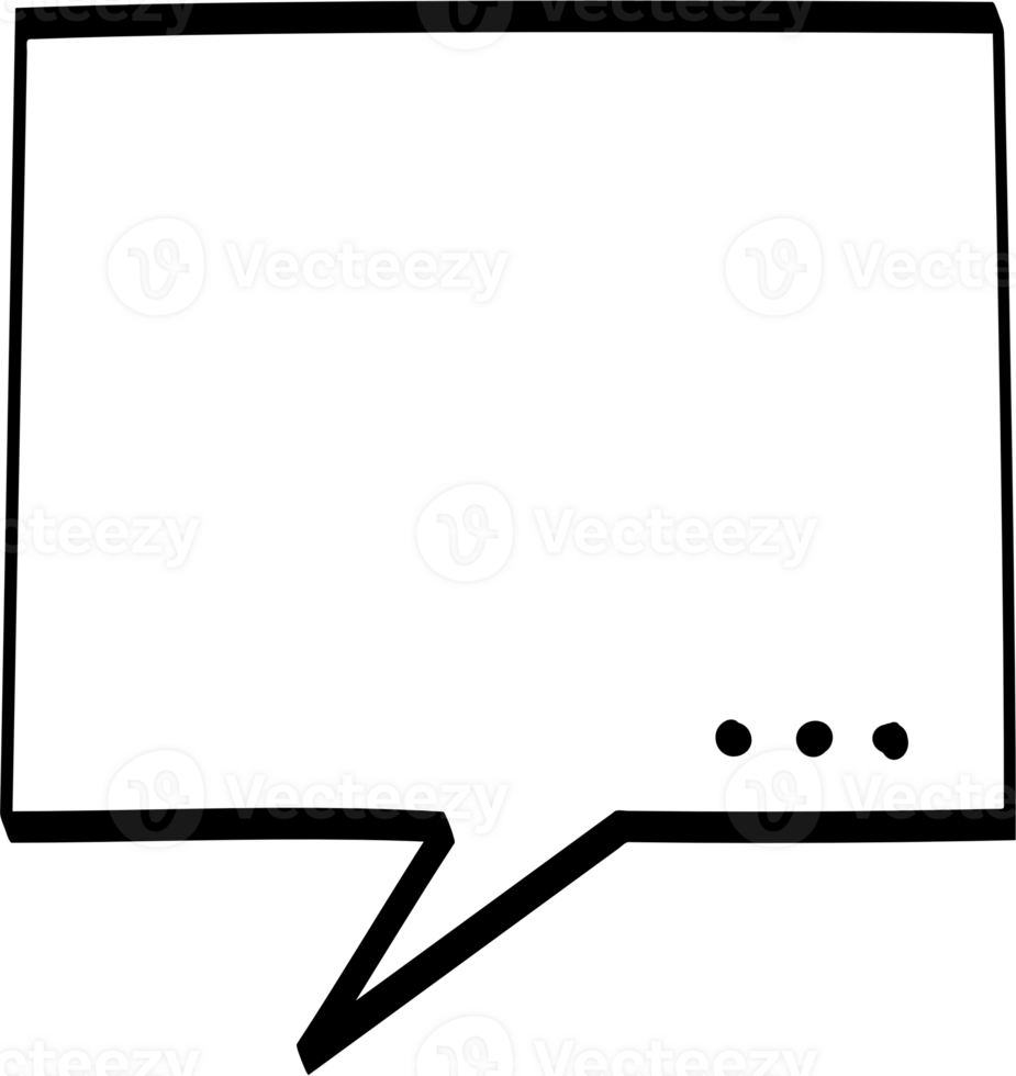 Black and white speech bubble balloon, icon sticker memo keyword planner text box banner, flat png transparent element design
