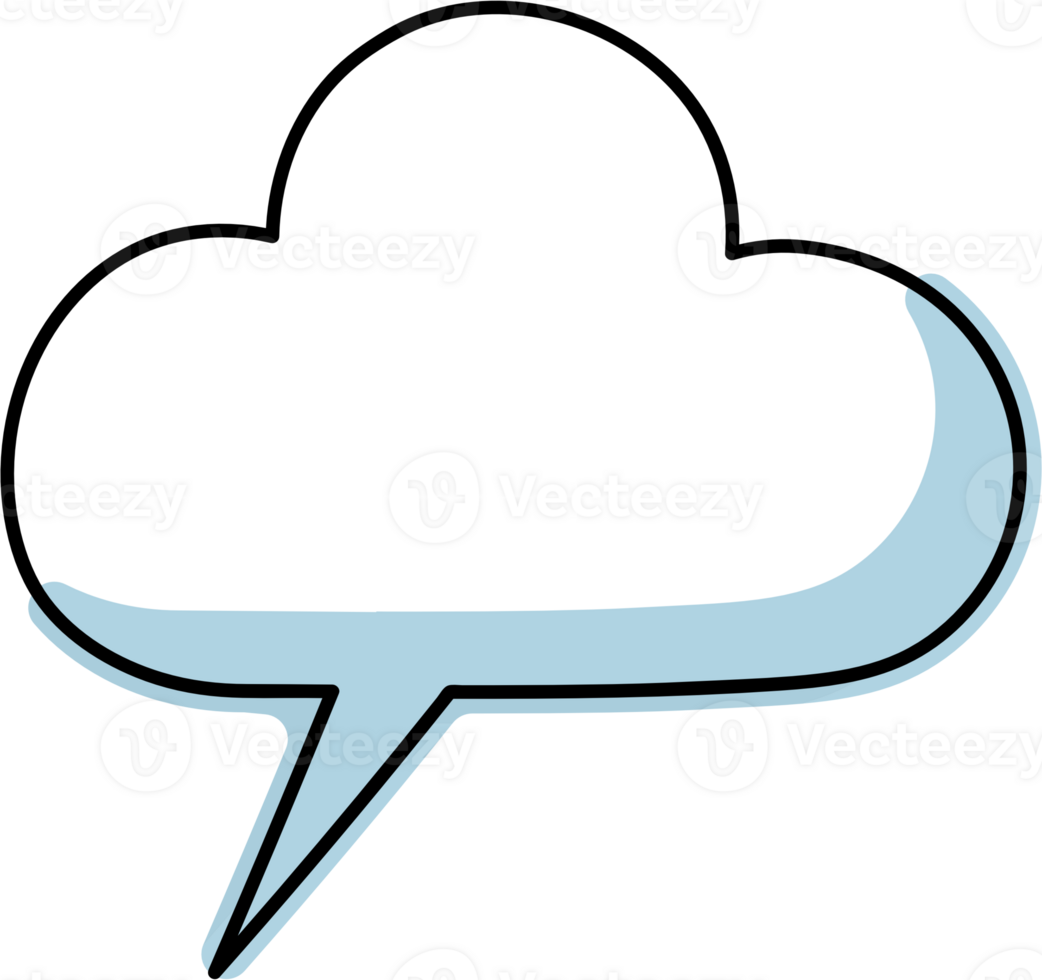 Black and white speech bubble balloon, icon sticker memo keyword planner text box banner, flat png transparent element design