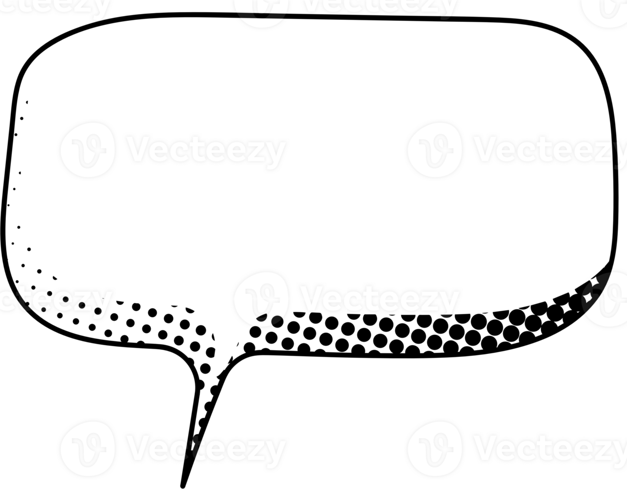 Black and white Pop art polka dots halftone speech bubble balloon icon sticker memo keyword planner text box banner, flat png transparent element design