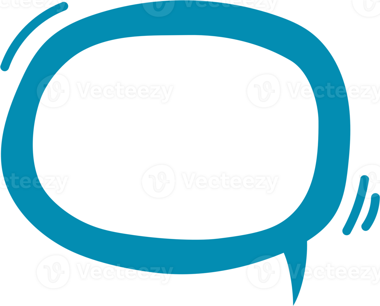 Colorful pastel blue color speech bubble balloon, icon sticker memo keyword planner text box banner, flat png transparent element design