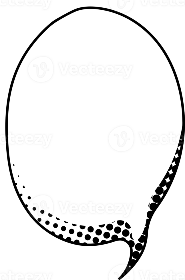 Black and white Pop art polka dots halftone speech bubble balloon icon sticker memo keyword planner text box banner, flat png transparent element design