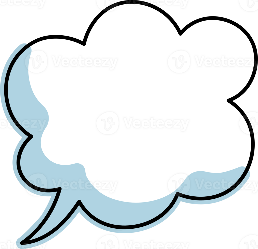 Black and white speech bubble balloon, icon sticker memo keyword planner text box banner, flat png transparent element design