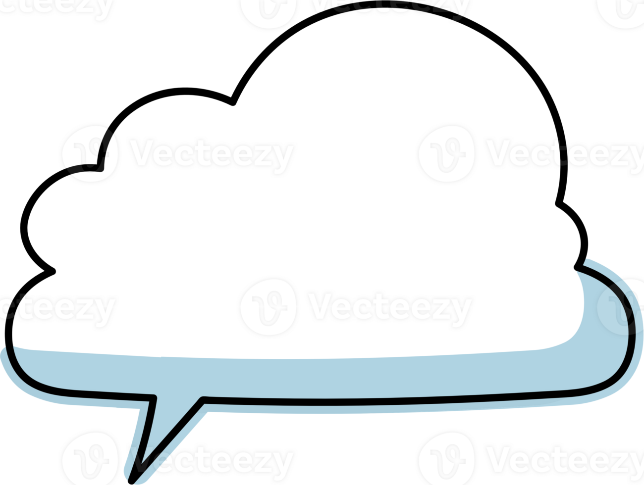 Black and white speech bubble balloon, icon sticker memo keyword planner text box banner, flat png transparent element design